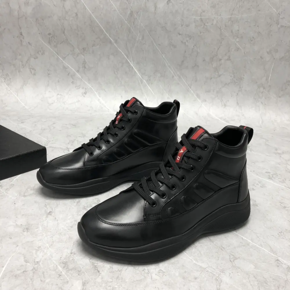 Prada lace-up wool sneakers