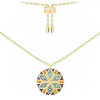 Apm monaco colorful snowflake geometric necklace