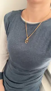 Dior necklace. New products at the counter. Selected originals