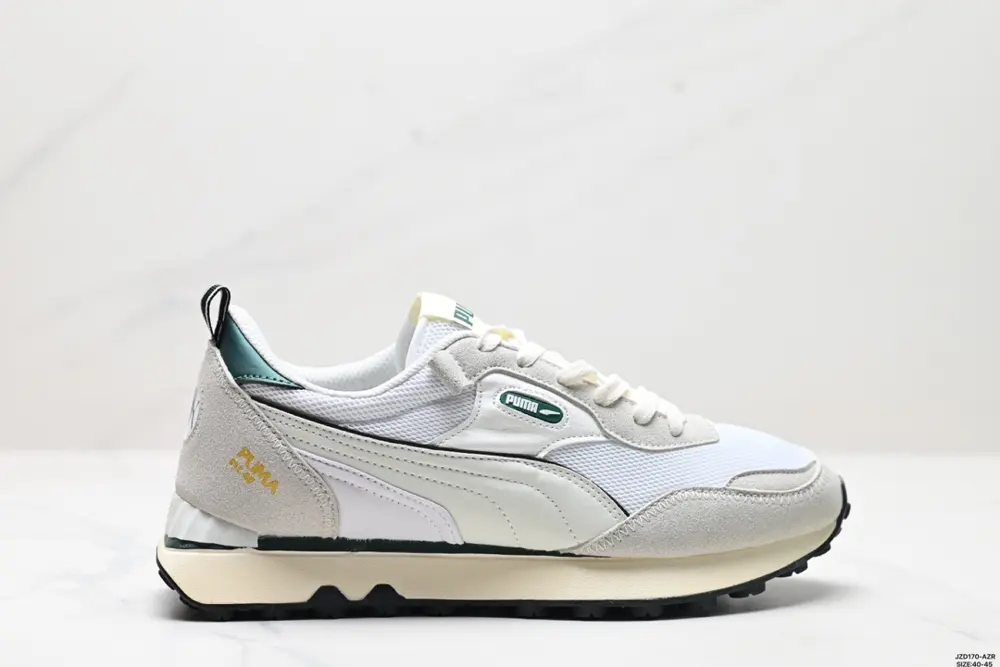 PUMA Rider FV Ivy League fabric leather retro easy to wear shock-absorbing wear-resistant 387672