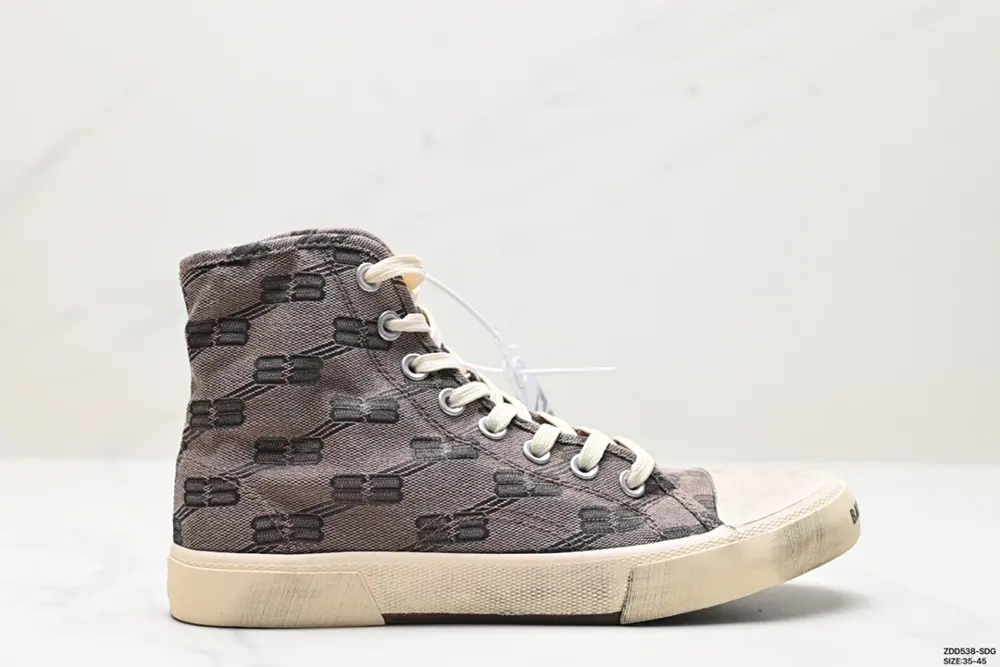 Balenciaga Paris High Top Grafhti cotton high-top lace-up distressed version fashion 688752