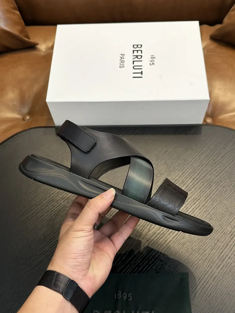 Berluti fashion slippers high gloss version Italy imported calfskin