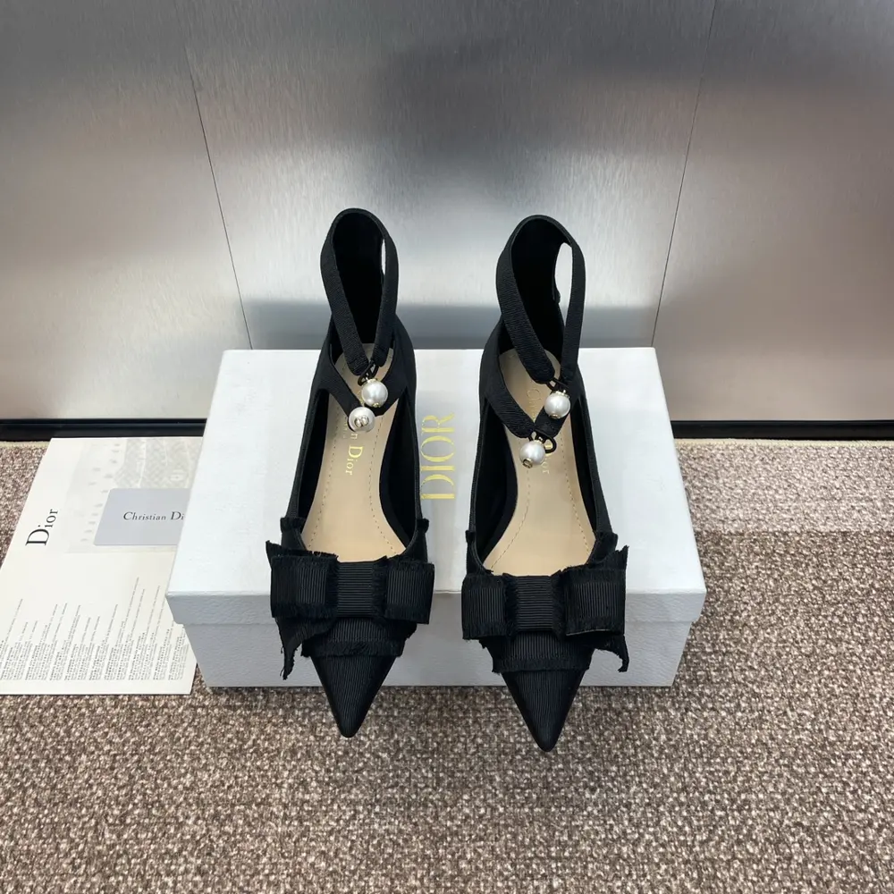 J’ADIOR tassel webbing women’s shoes Dior 2024 spring and summer catwalk new foot ring