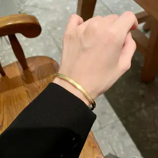 Louis Vuitton engraved lettering bracelet