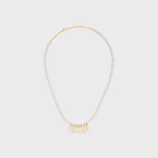 Celine pearl letter necklace