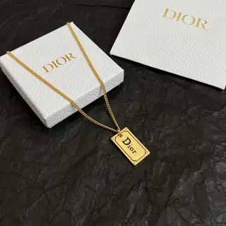 Dior necklace. New products at the counter. Selected originals