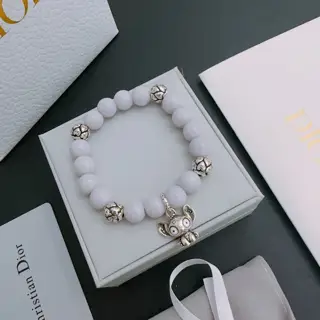 DIOR Multi-element agate Thai silver style bracelet