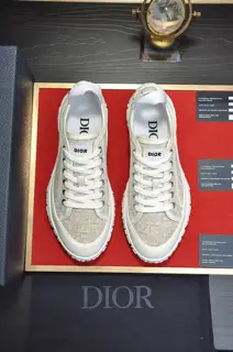 Dior casual shoes Original Italian imported special cloth fabric + cowhide + imported