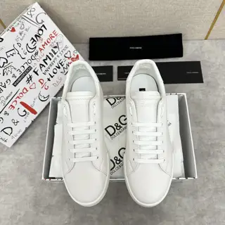 Dolce & Gabbana white sneakers. Unique and fun