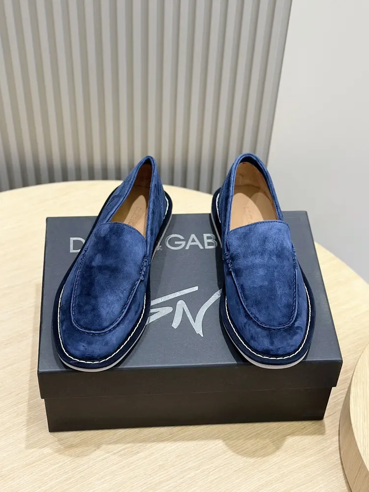 Dolce & Gabbana New Florio series soft suede moccasins