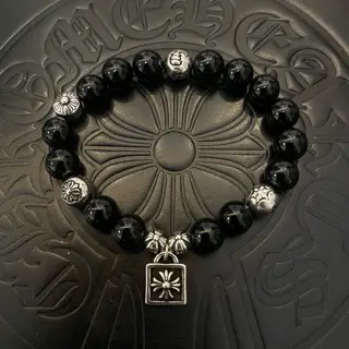 Chrome Hearts Classic Vintage Multi-color Obsidian Bracelet