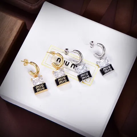 miumiu letter earrings
