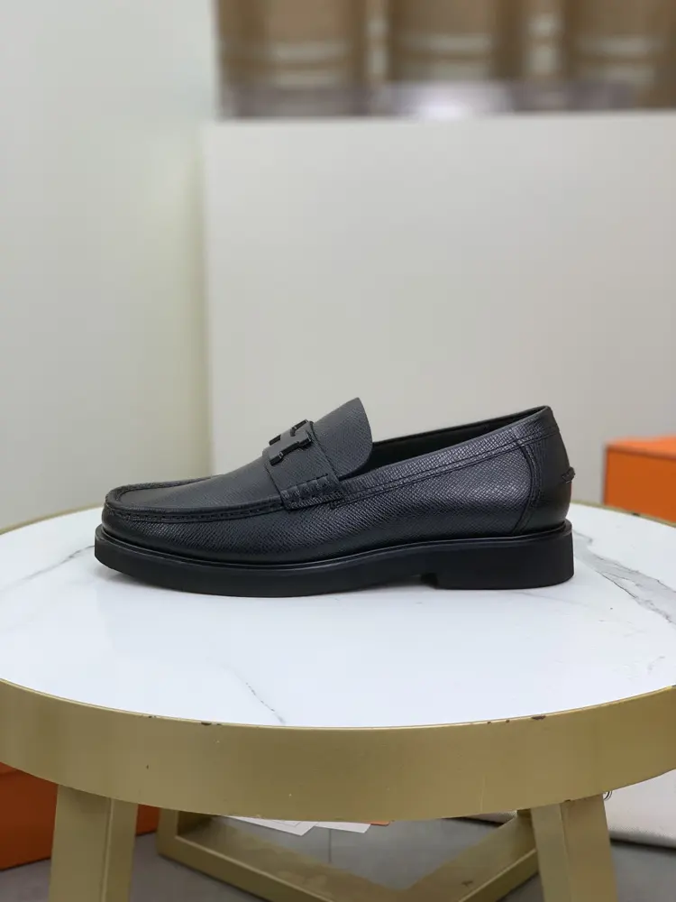 Hermès casual leather shoes original soft calfskin water-dyed cowhide lining original