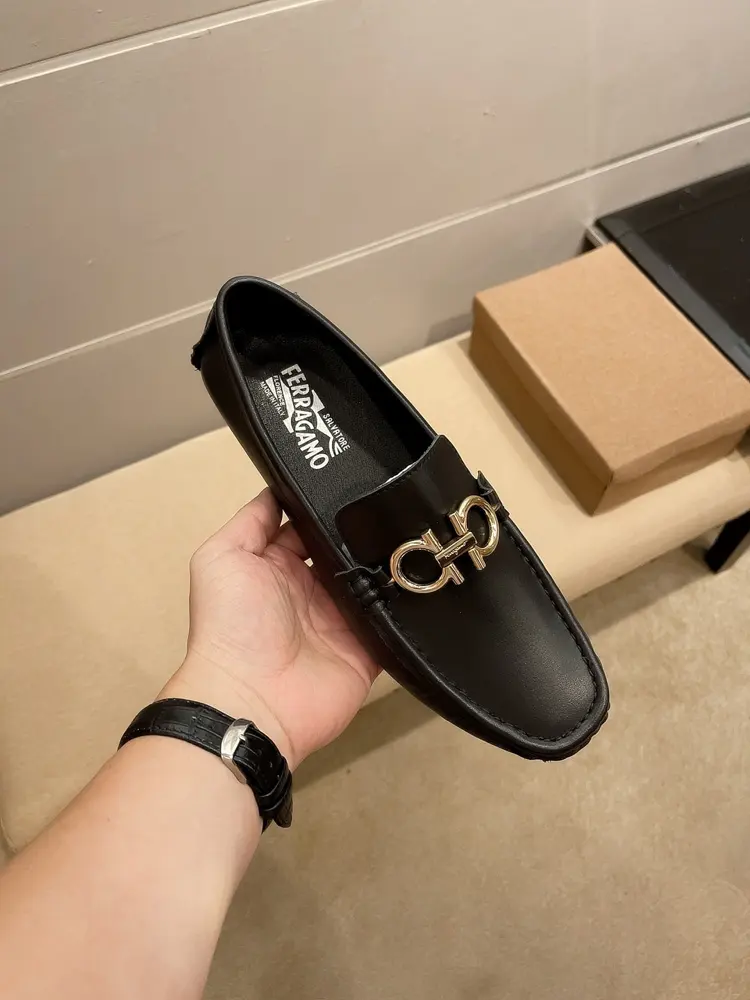 Salvatore Ferragamo formal leather shoes. The upper