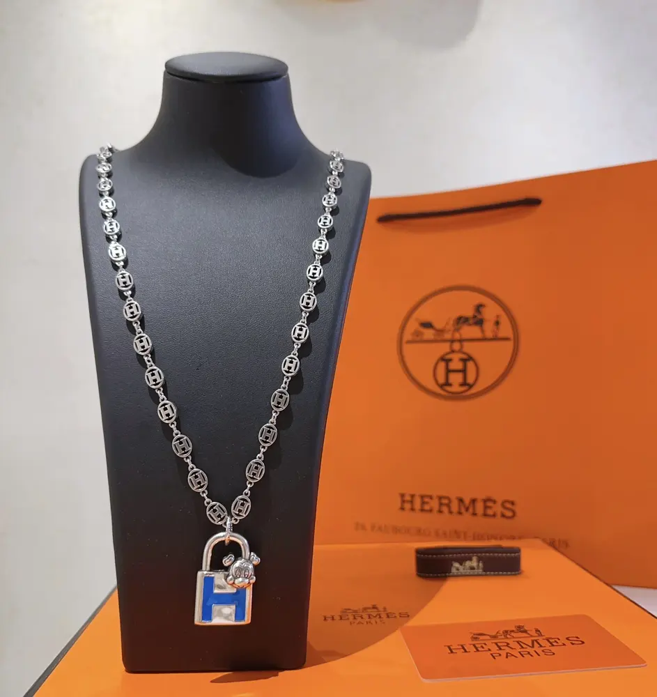 HERMES Necklace Pig Nose Necklace Series Jewelry Imported Customization. High-end Chain