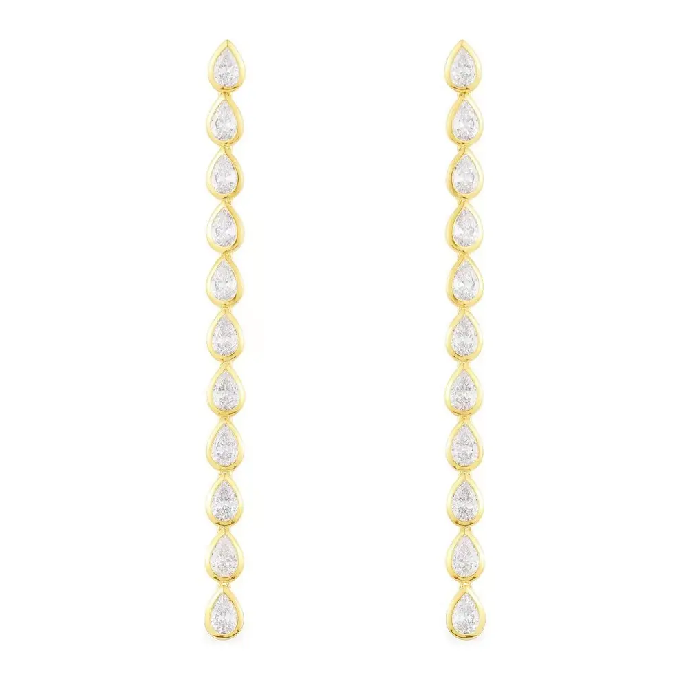 Apm monaco long water drop dangling earrings