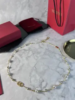 Valentino pearl and crystal necklace