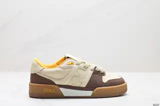 FENDI Match leather low-top casual fashion sneakers