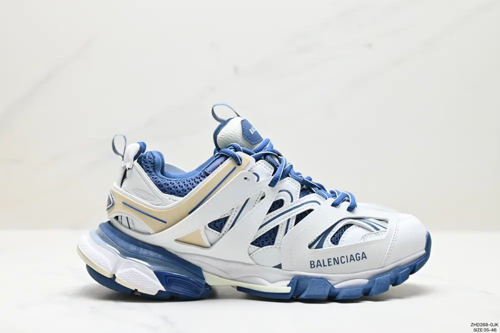 high-end luxury brand-Balenciaga Sneaker Tess s.Gomma MAILLE WHITE/ORANGE 3.0 generation 542023