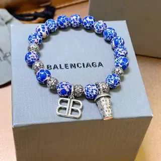 Balenciaga snakeskin stone bracelet