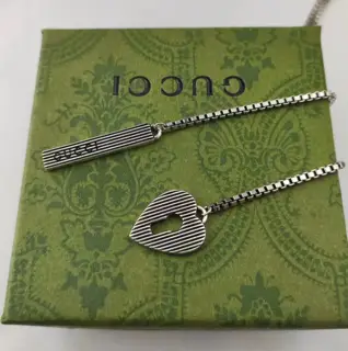 Gucci heart lock box necklace 60cm