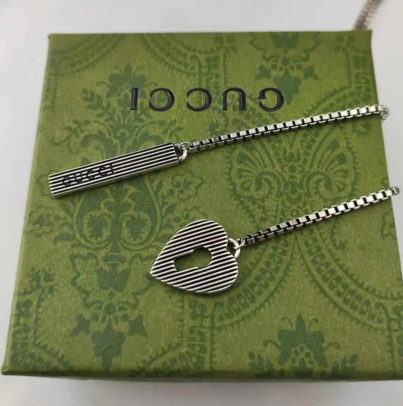 Gucci heart lock box necklace 60cm