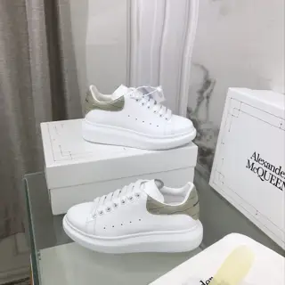 Alexander McQueen white shoes with stone pattern