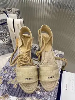 Dior pattern jacquard embroidered fisherman shoes
