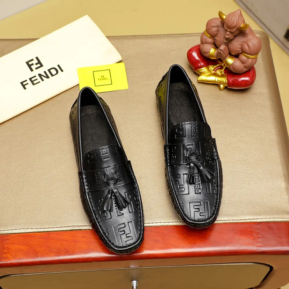 Fendi classic new men’s casual slip-on shoes Counter quality