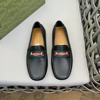 Gucci Loafers|Top quality|Original Double G embossed cowhide fabric|Inner lining and