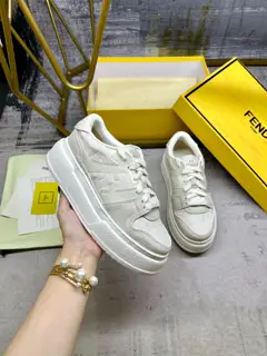 FENDI Match thick-soled height-enhancing lace-up sneakers