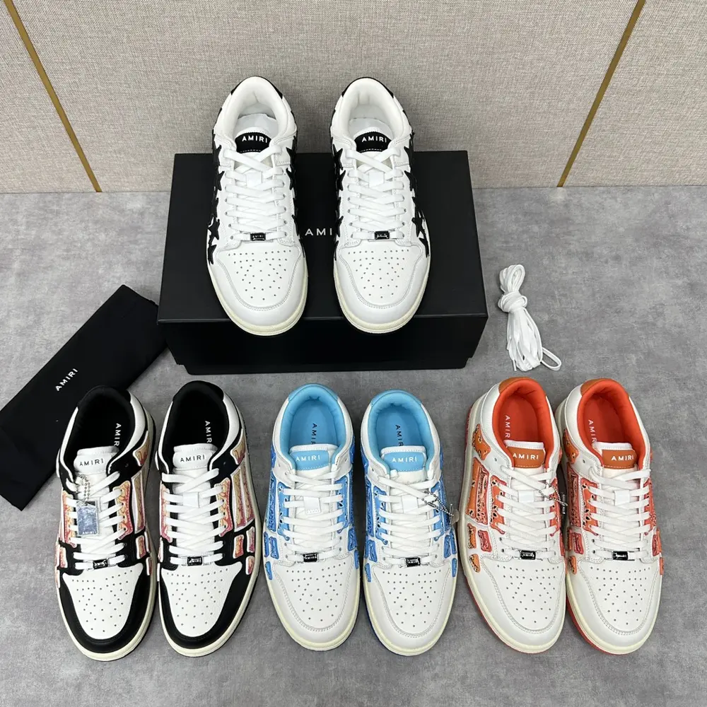 AMIRI couple style street style high version AMIRI bone shoes 20FW RUNWAY SKEL TOP