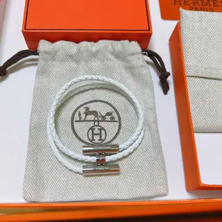 New Hermes bracelet braided bracelet thickened platinum version. High-end precision version