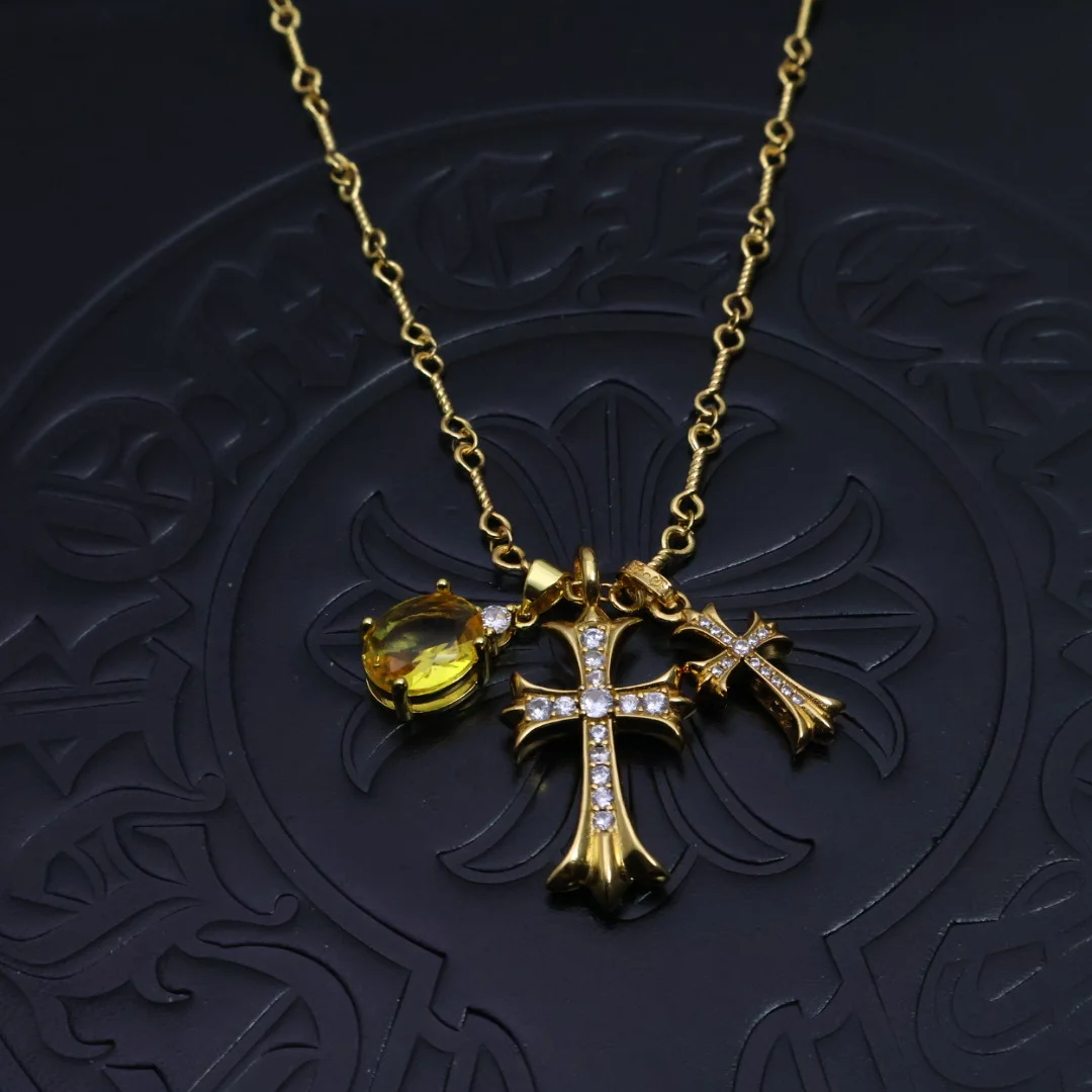 Chrome Hearts A classic and popular gold necklace