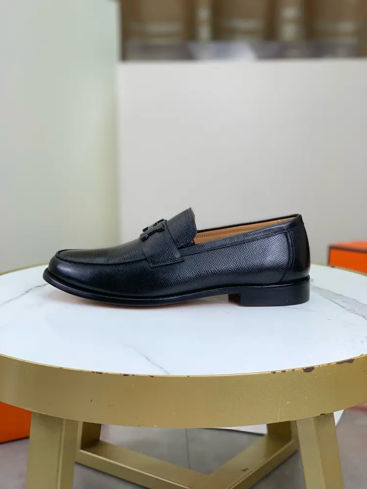 Hermès Men’s Fashion Formal and Casual Leather Shoes Slip-on Style