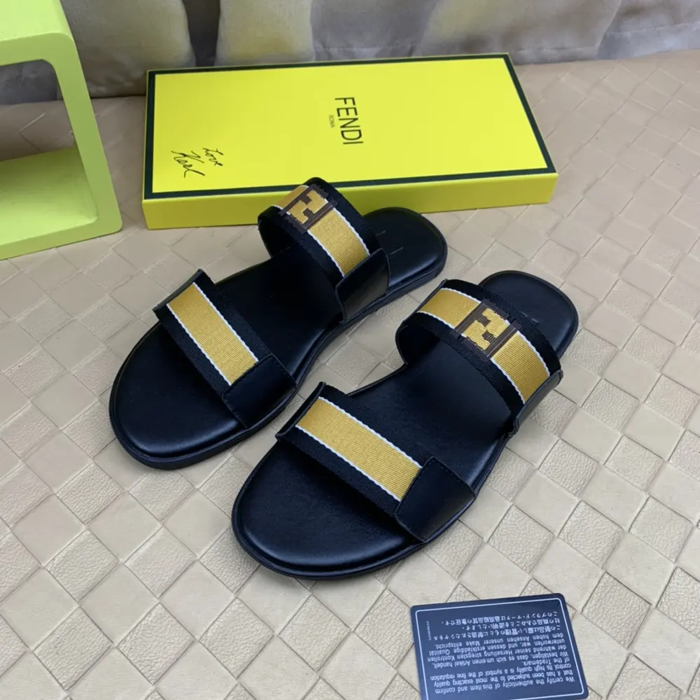 Fendi slippers imported original webbing