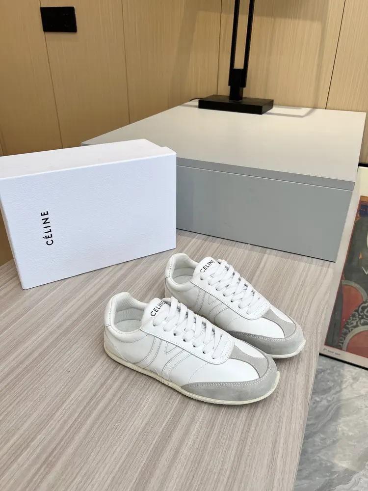 Celine 2024 Spring and Summer New Forrest Gump Casual Shoes White Shoes