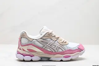 ASICS GEL-NYC 2055 breathable mesh upper with some synthetic leather material. Adopts new 1201A789-020