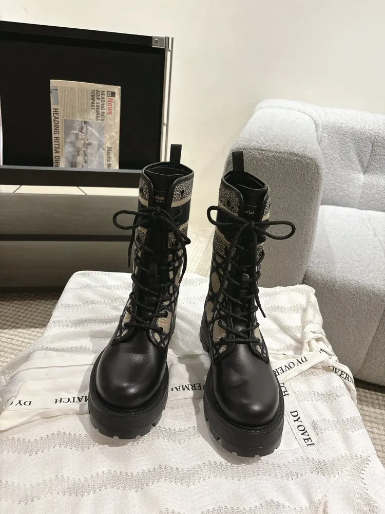 Dior Light-soled Embroidered Ankle Boots