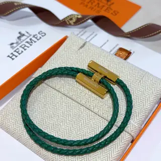 New Hermes bracelet braided bracelet thickened platinum version. High-end precision version