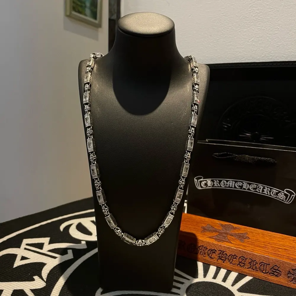 Chrome Hearts white diamond necklace