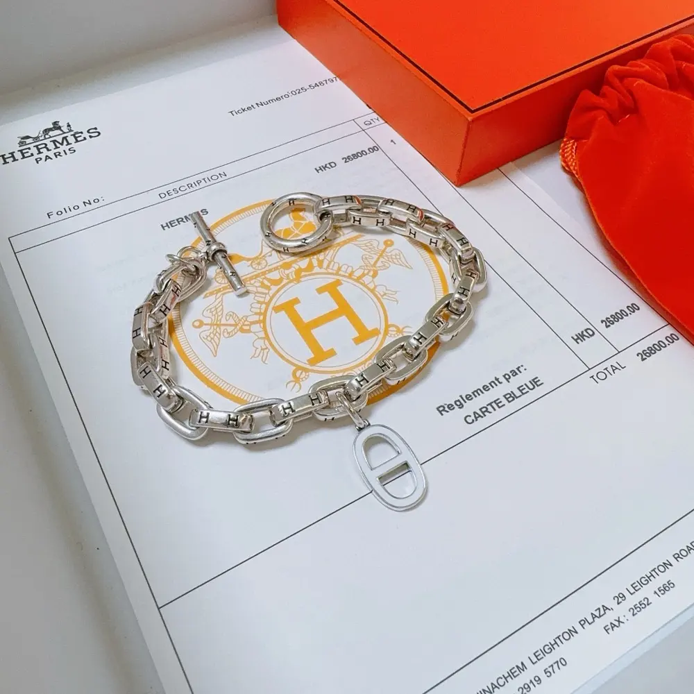 New Hermès bracelet thickened platinum version. High-end precision version