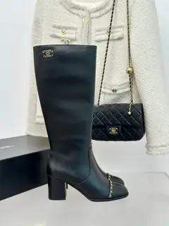 Chanel classic chain double C knight boots
