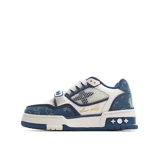 Louis Vuitton children’s fashion lace-up Velcro sneakers