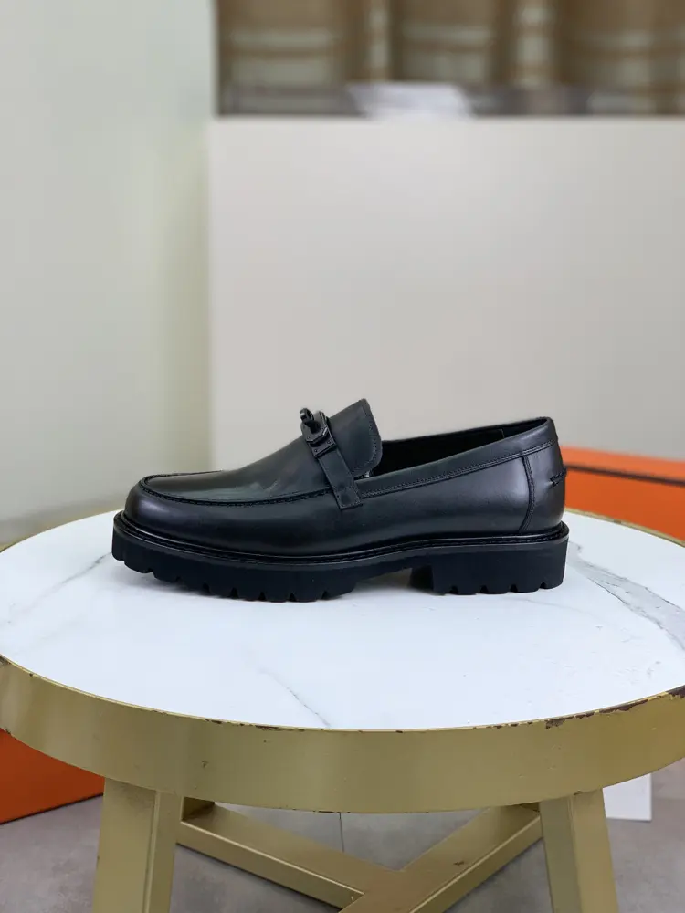 Hermès Men’s Fashion Formal Casual Leather Shoes Slip-on Style
