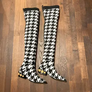 Balmain autumn and winter new knitted elastic boots