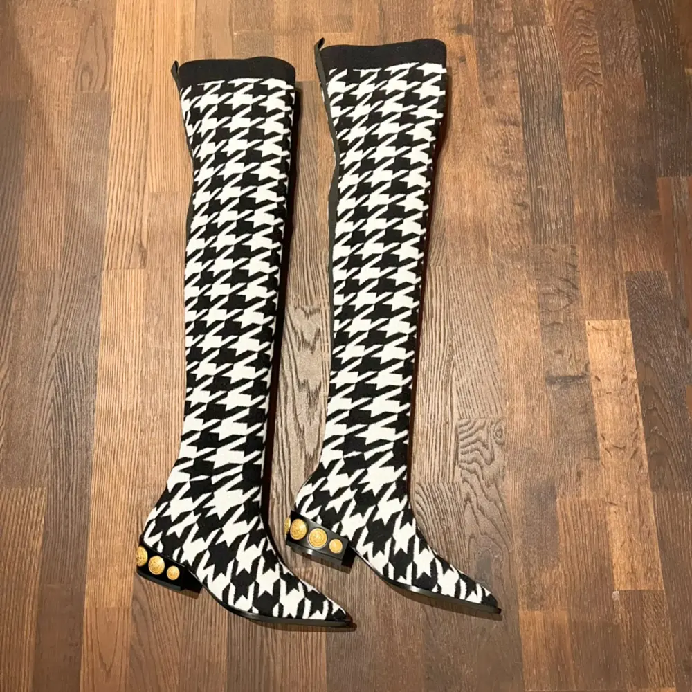 Balmain autumn and winter new knitted elastic boots