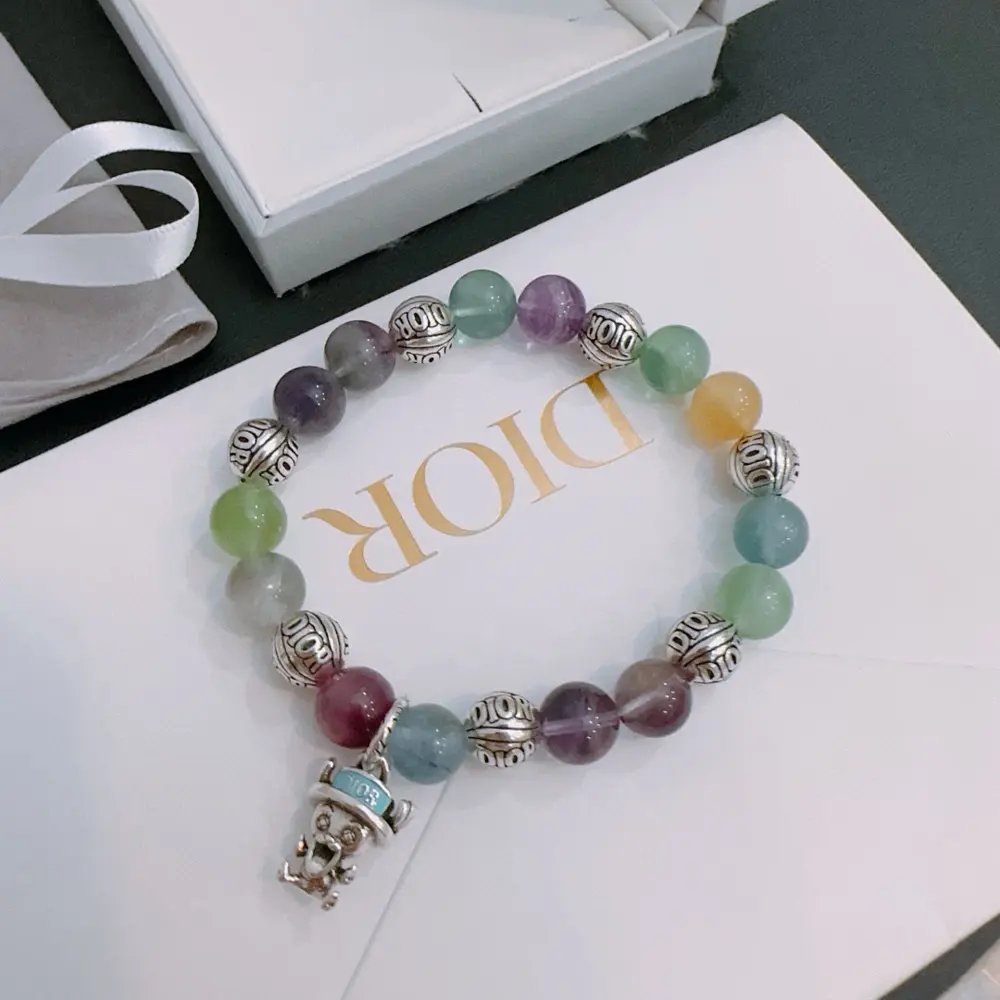 DIOR Multi-element agate Thai silver style bracelet G-Dragon star same style Retro style