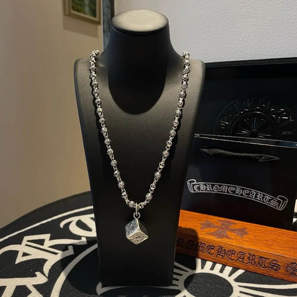 Chrome Hearts classic skull necklace