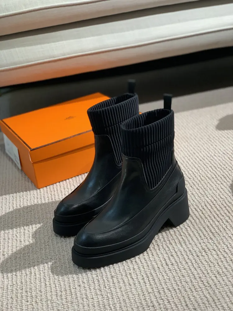 Top version Hermes/Hermès 2020 autumn and winter new short boots